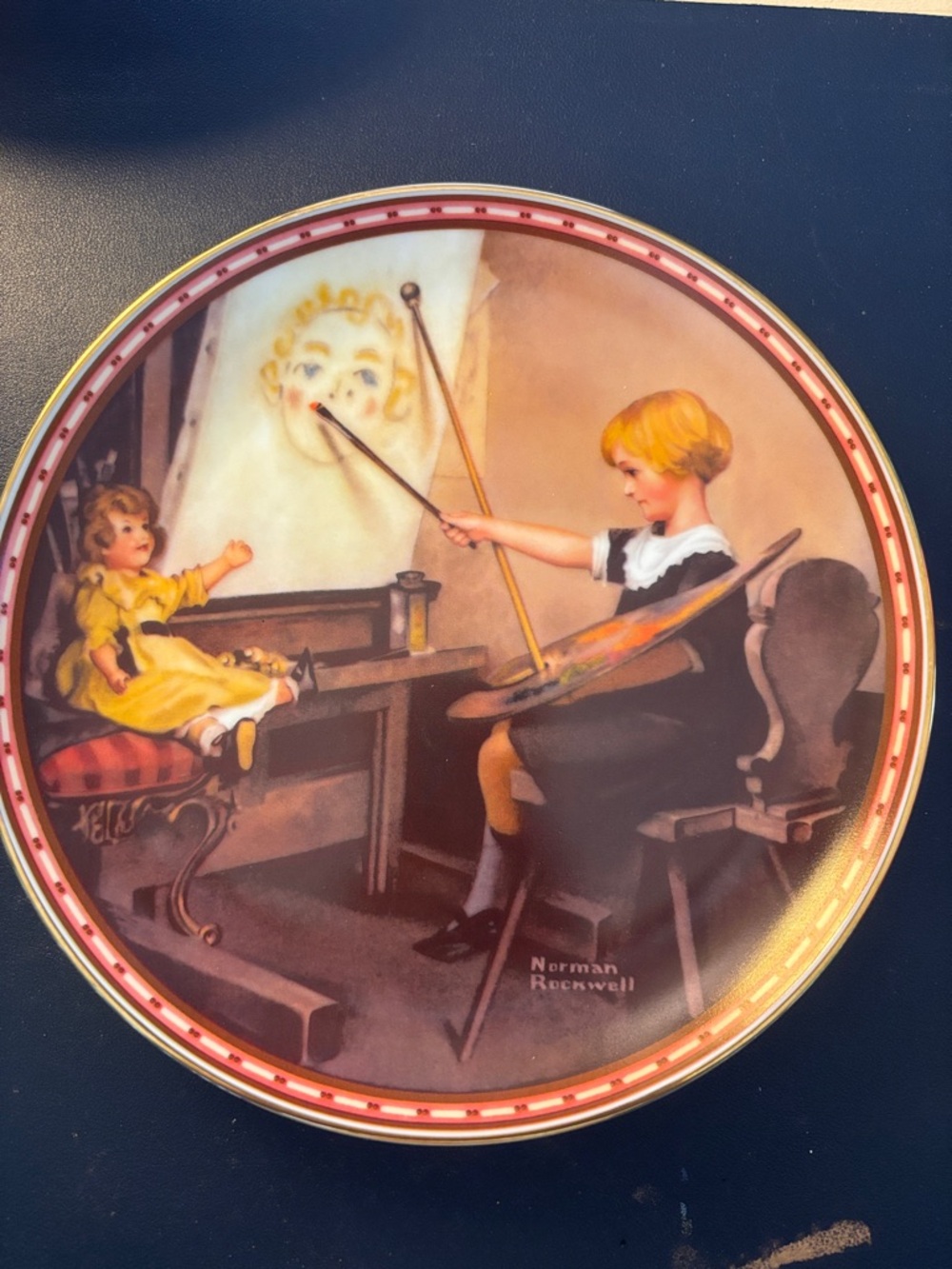 Knowles Norman Rockwell Plate “Serious Business” 1987